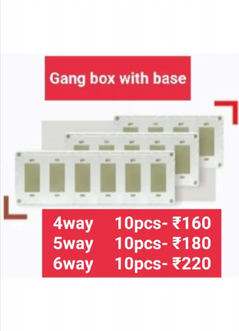 Gang Box with Base (4–6 Way) — Gang Boxes