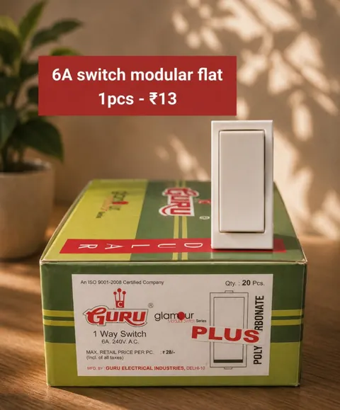 6A Switch Modular Flat — Switches
