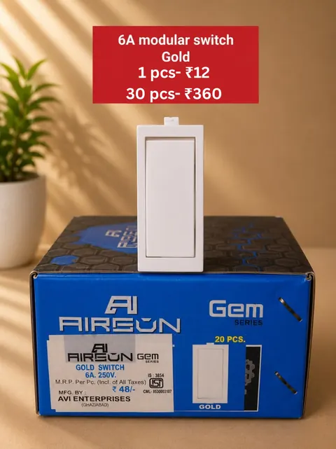 6A Modular Switch Gold — Switches