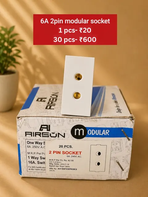 6A 2 Pin Modular Socket — Switches
