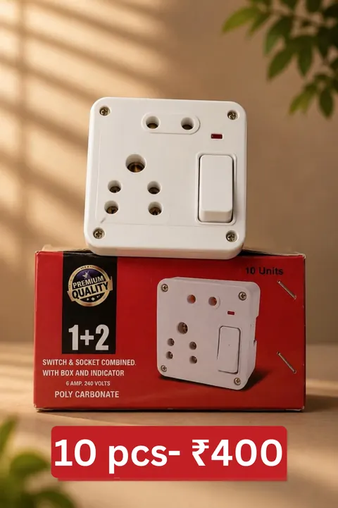 1+2 Switch & Socket Combined — Switches