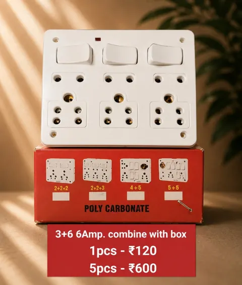 3+6 6A Combined with Box — Switches
