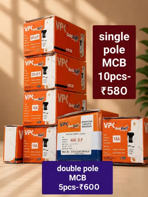 MCB — Single Pole & Double Pole — Switches